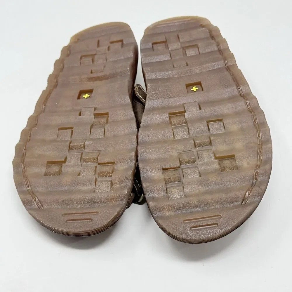 Dr. Martens Slide Sandals Shoes Mens 11 Brown Leather Fisherman Casual Preppy